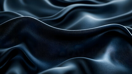 Fototapeta premium Abstract Blue Wavy Fabric Texture Background