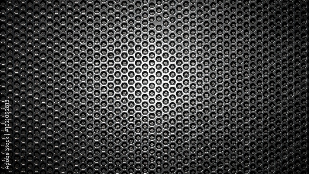 Leinwandbilder metal sheet with circular perforations, exhibiting a pattern of repeating holes, creating a textured