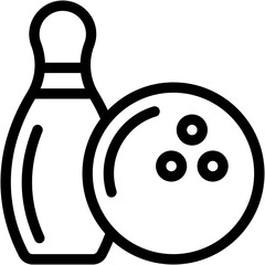 Vector Icon Bowling, Bowling Pin, Bowling Ball, Hobbies And Free Time, Hobbies And Free Time, Arcade, Sportive, Sport, Game