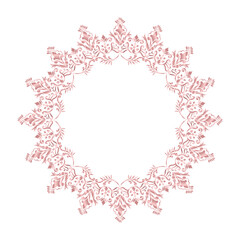 Classic Damask Round Wreath rose gold circular round ornament floral Abstract pattern, Victorian traditional style, illustration Vintage Design, Floral frames, Flower Mandala, Antique, Moroccan frame