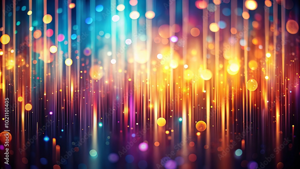 Poster mesmerizing particles dance in motion, blending seamlessly with a captivating bokeh effect, resultin