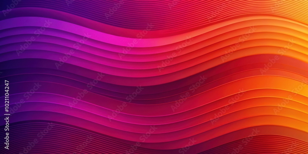 Poster Abstract Wavy Background with Vibrant Color Gradient and Soft Curves