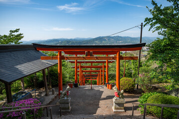 浮羽稲荷神社境内に並ぶ鳥居　福岡県うきは市城ヶ鼻公園