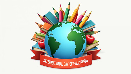 International Day of Education Illustration banner design