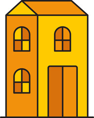 House Building Icon Illustration