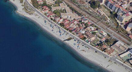 Reggio Calabria's Coastline from Above: Ionian Sea and Urban Landscape
