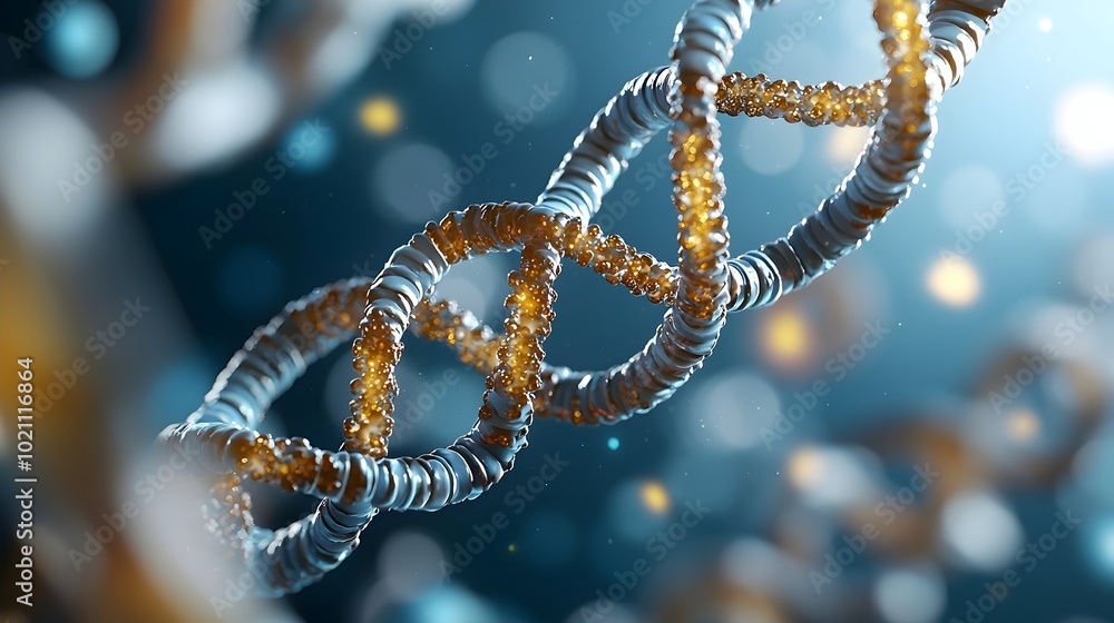 Aufkleber a captivating microscopic depiction of the intricate and graceful molecular spirals of dna component