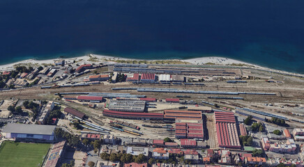 Reggio Calabria's Coastline from Above: Ionian Sea and Urban Landscape
