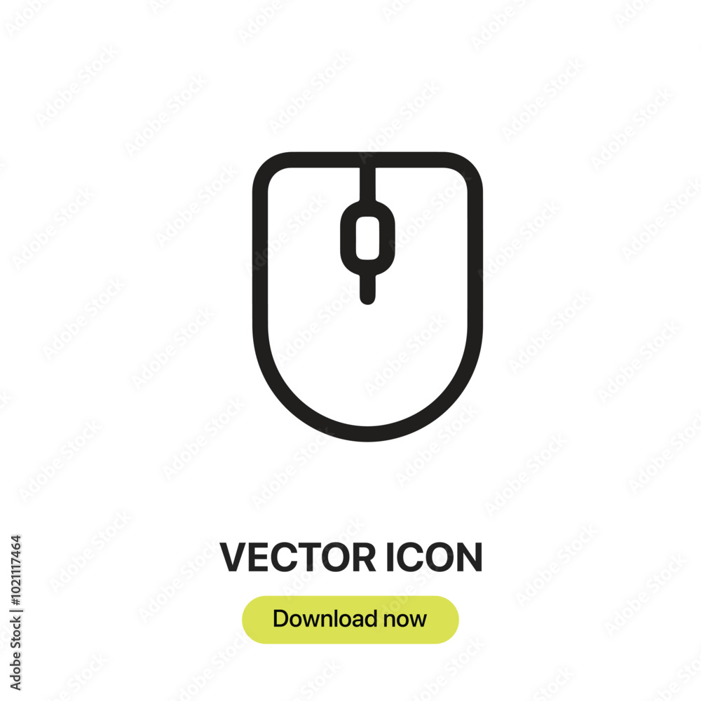 Leinwandbilder mouse icon vector. linear-style sign for mobile concept and web design. mouse symbol illustration. p