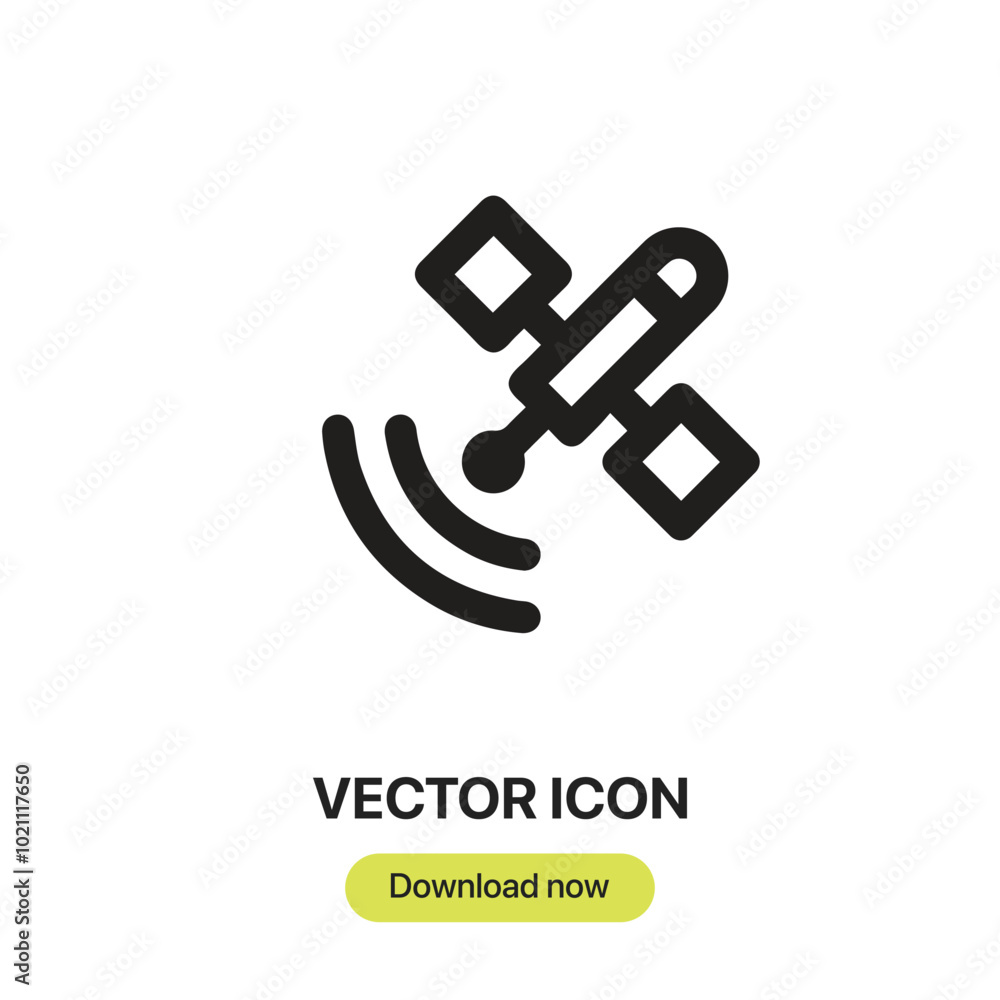 Fototapete satellite signal icon vector. linear-style sign for mobile concept and web design. satellite signal 