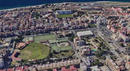 Reggio Calabria's Coastline from Above: Ionian Sea and Urban Landscape
