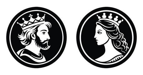 cameo silhouette vector on white background