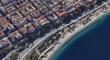 Reggio Calabria's Coastline from Above: Ionian Sea and Urban Landscape