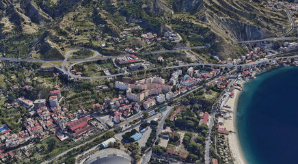 Reggio Calabria's Coastline from Above: Ionian Sea and Urban Landscape