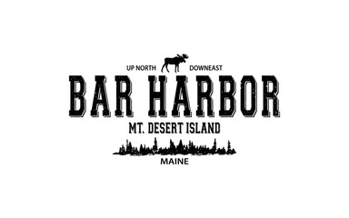 BAR HARBOR moose tee