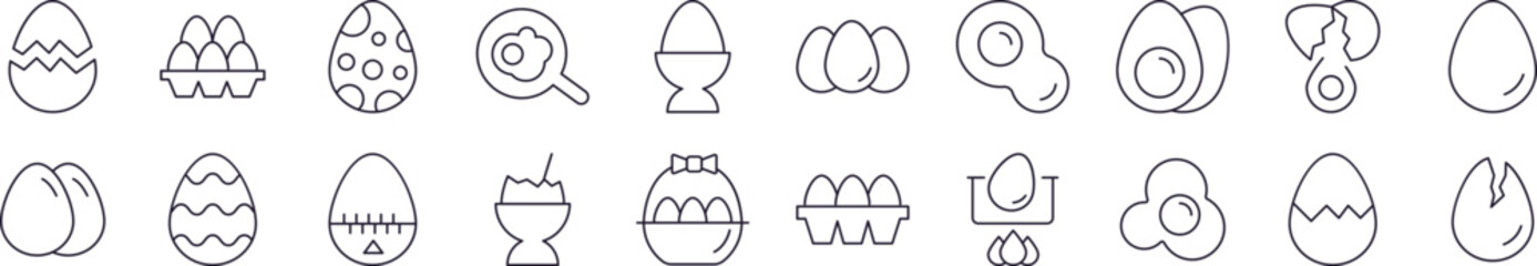 Collection of Signs of Various Eggs for apps, web sites, banners, infographics and other types of design