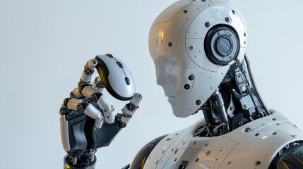 Futuristic Robotic Hands Interacting in Digital Environment