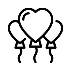 Balloon line icon