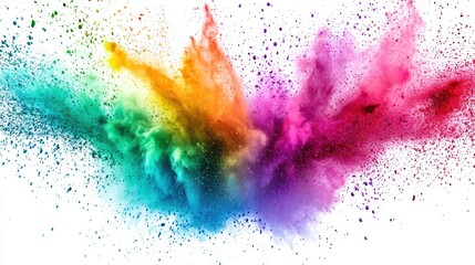 Fototapeta premium Vibrant Color Explosion Powder Cloud Burst Abstract Background