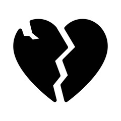 Broken Heart glyph icon