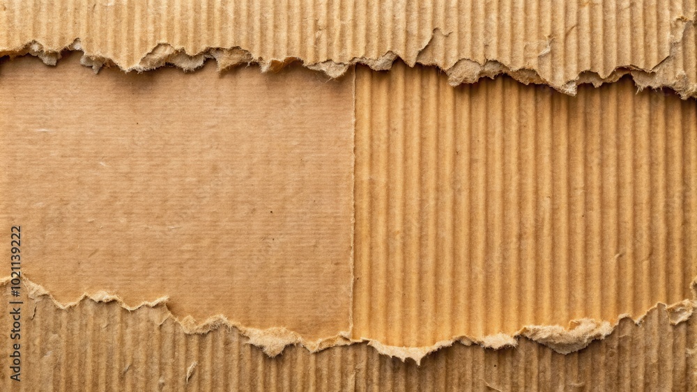 Poster torn cardboard texture with a ruptured surface and a textured design