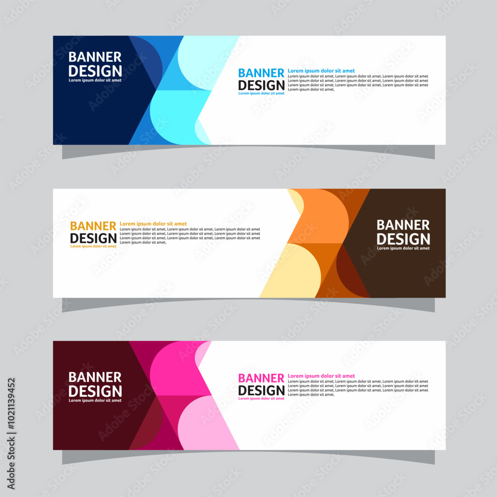 Canvas Prints vector set of landscape banner background design concept. colorful background business layout templa