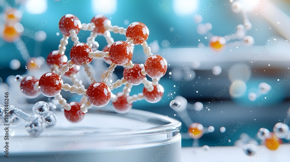 Aufkleber captivating 3d visualization showcasing the complex and intricate molecular structure