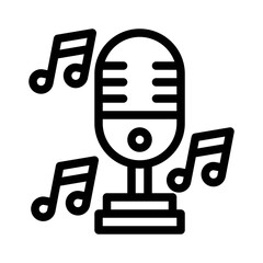 Microphone line icon