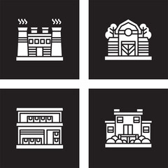 Obraz premium Real estate icon set . flat vector icon 