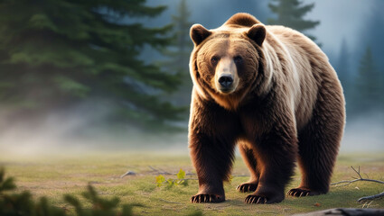 Obraz premium brown bear in the forest