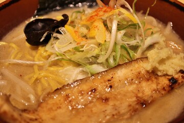 Sapporo style miso ramen in Tokyo, Japan