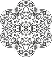 Mandalas for coloring book color pages Decorative monochrome ethnic mandala pattern.	