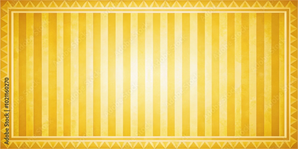 Poster golden striped background with a triangular border