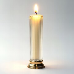 Elegant Traditional Polish Candle for All Saints' Day - Realistic Memorial Tribute