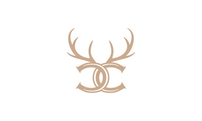 a CC themed graphic image of horns, on a white background. vector graphic base.