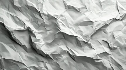 Fototapeta premium A detailed close-up of crumpled gray paper, showcasing textures and shadows.