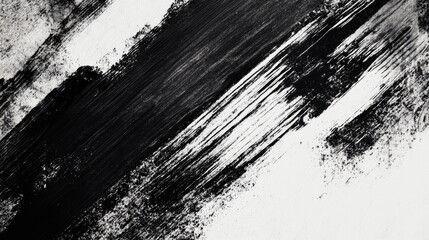 Obraz premium Dynamic black and white abstract art featuring bold strokes and textures.