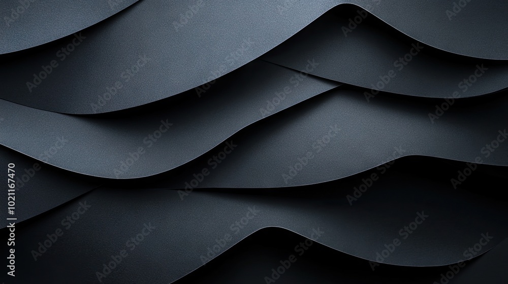 Poster abstract texture of dark, wavy layers creating a sense of depth and fluidity.