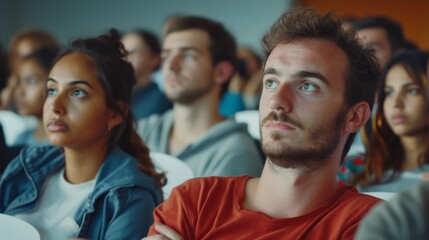 Attentive Audience Listening to a Presentation