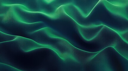 Obraz premium Abstract texture of green fabric waves creating a serene mood.