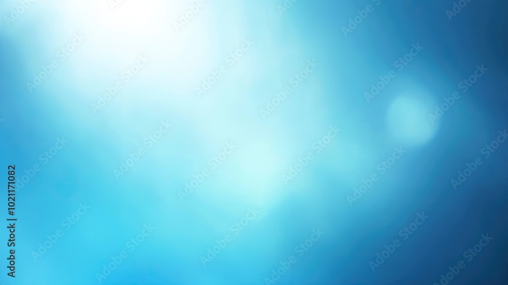 Poster a calming blue abstract background with soft gradients and light effects, creating a serene atmosphe