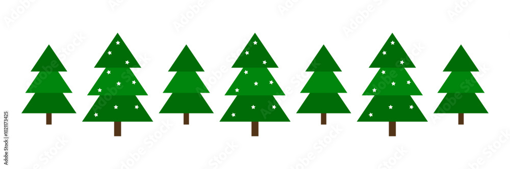 Canvas Prints christmas trees border decor. design element. vector illustration.