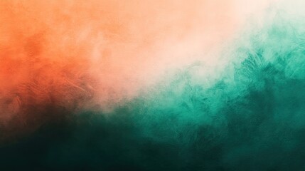 Obraz premium A vibrant abstract background showcasing a harmonious blend of warm orange and cool teal tones.