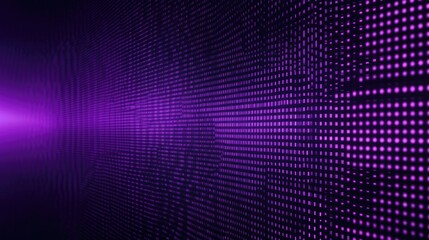 A vibrant abstract background featuring a gradient of purple dots creating a dynamic visual effect.