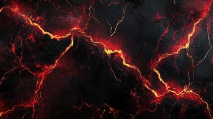 A striking abstract background featuring fiery red and orange lava patterns against a dark backdrop, evoking energy and movement.