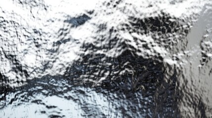 Obraz premium Abstract close-up of textured, rippling glass surface reflecting light.