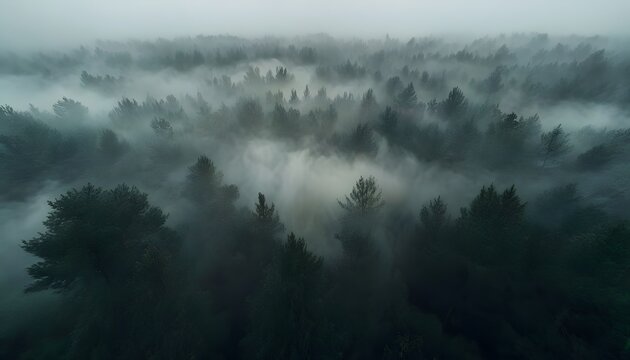 cloudy view of forest
fogy night in forest
misty morning in the forest
fog in foresr


