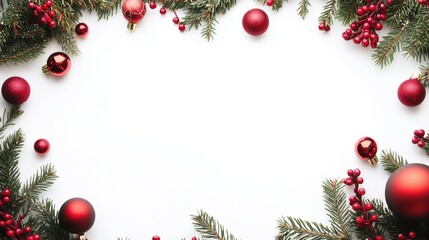 Christmas ornament decoration white background