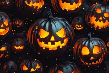 Scary Halloween background with generative ai