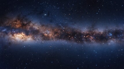Breathtaking view of the Milky Way galaxy illuminating the night sky with countless stars and cosmic dust.